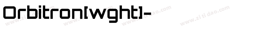 Orbitron[wght]字体转换